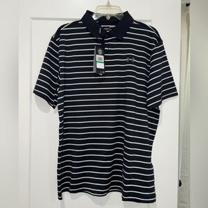 Under Armour Men’s Navy and White Striped Polo